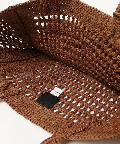 MAISON N.H PARIS（メゾンエヌアッシュパリ）の「【MAISON N.H PARIS(メゾン・エヌ・アッシュ・パリ)】ラフィアトート（トートバッグ・レディース・ブラック/ブラウン・FREE）」の5枚目の写真