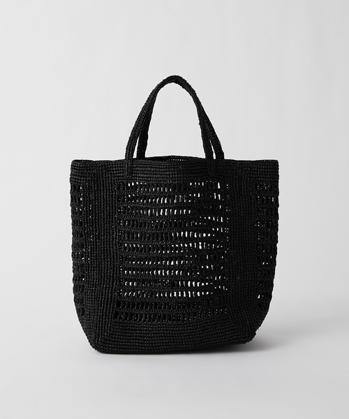 MAISON N.H PARIS（メゾンエヌアッシュパリ）の「【MAISON N.H PARIS(メゾン・エヌ・アッシュ・パリ)】ラフィアトート（トートバッグ・レディース・ブラック/ブラウン・FREE）」の7枚目の写真