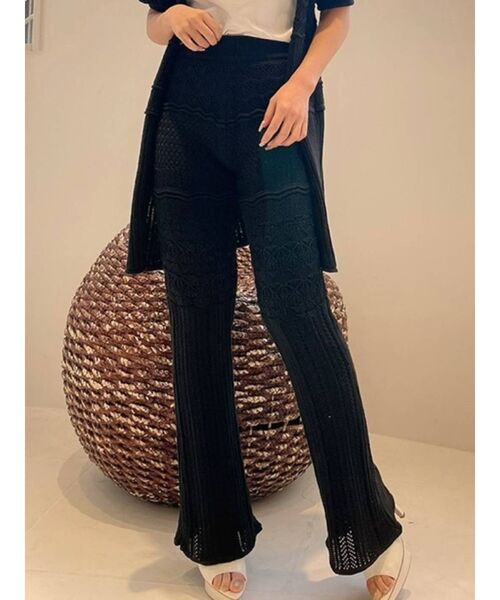 RESEXXY（リゼクシー）の「鈎針風パンツ【セットアップ着用可能】（その他パンツ・レディース・ホワイト/ブラック/ピンク・FREE）」の2枚目の写真