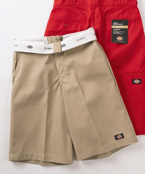Dickies（ディッキーズ）の「【73】【Dickies/ディッキーズ】 ワイドルーズ TCツイルショーツ/ スケーターショートパンツ（チノパンツ・メンズ・チャコールグレー/ブラック/ダークブラウン/ベージュ/オリーブ/ダークグリーン/パープル/ホワイト/ダークネイビー/ライトイエロー/ライトグリーン/オレンジ/ブルー/イエロー/ピンク/レッド/グリーン/ライトブルー/ネイビー/パープル系/イエロー系/ダークグリーン系/グリーン系/ベージュ系/ブラウン系/ブラック系・32inch/30inch/28inch/34inch/36inch）」の7枚目の写真