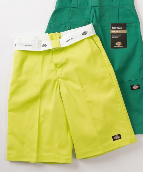 Dickies（ディッキーズ）の「【73】【Dickies/ディッキーズ】 ワイドルーズ TCツイルショーツ/ スケーターショートパンツ（チノパンツ・メンズ・チャコールグレー/ブラック/ダークブラウン/ベージュ/オリーブ/ダークグリーン/パープル/ホワイト/ダークネイビー/ライトイエロー/ライトグリーン/オレンジ/ブルー/イエロー/ピンク/レッド/グリーン/ライトブルー/ネイビー/パープル系/イエロー系/ダークグリーン系/グリーン系/ベージュ系/ブラウン系/ブラック系・32inch/30inch/28inch/34inch/36inch）」の21枚目の写真