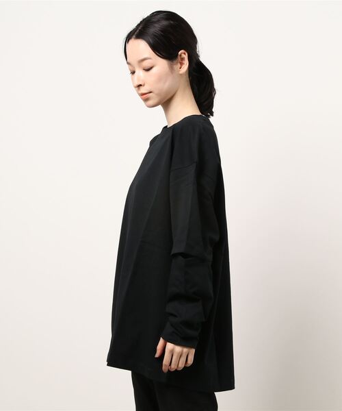 CONVERSE STARS（コンバーススターズ）の「袖スリットTシャツ（Tシャツ/カットソー・レディース・ブラック/ブルー・FREE）」の5枚目の写真