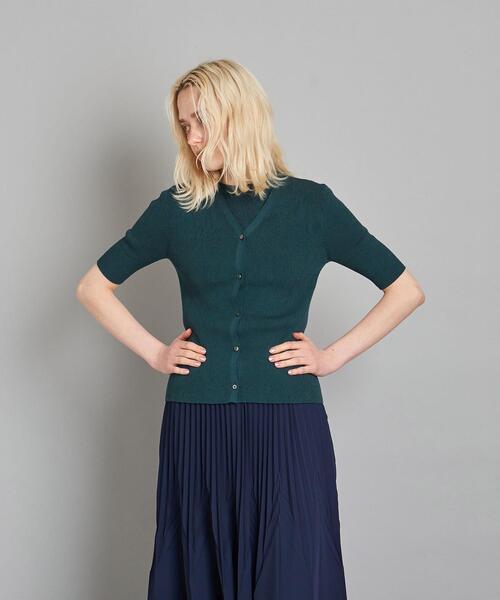 Steven Alan（スティーブンアラン）の「＜Steven Alan＞RIB V NECK CARDIGAN/カーディガン（カーディガン/ボレロ・レディース・ダークグリーン/ブラウン・FREE）」の6枚目の写真