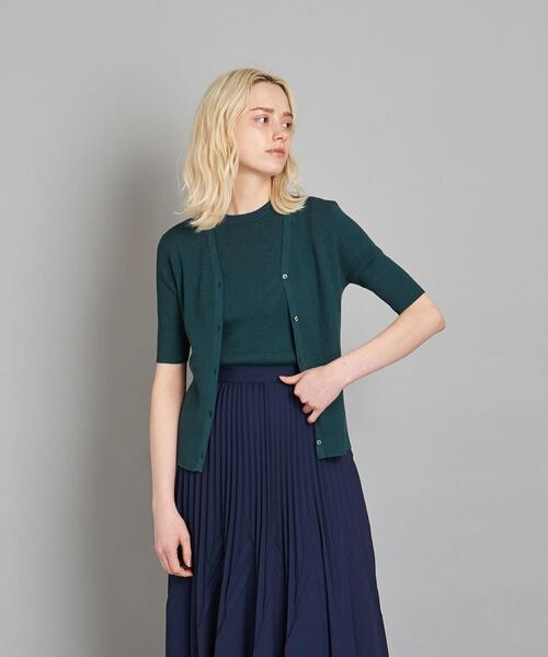 Steven Alan（スティーブンアラン）の「＜Steven Alan＞RIB V NECK CARDIGAN/カーディガン（カーディガン/ボレロ・レディース・ダークグリーン/ブラウン・FREE）」の9枚目の写真
