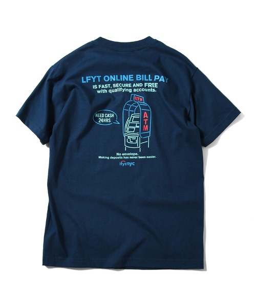 LFYT（エルエフワイティー）の「LFYT ラファイエット [Lafayette] - ニード キャッシュ グラフィック 半袖 Tシャツ [NEED CASH TEE]（Tシャツ/カットソー・メンズ・ホワイト/ブルー系その他/ブラック・LARGE/MEDIUM/SMALL/X-LARGE）」の3枚目の写真