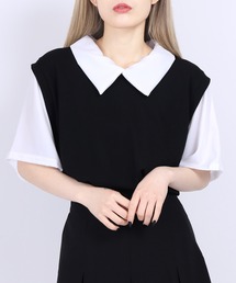 ニットドッキング半袖シャツ