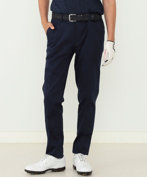 【新品】BEAMS GOLF スラックス ネイビー 新品 M スラックス BEAMS GOLF PURPLE LABEL / コットンサテン ストレッチ パンツ