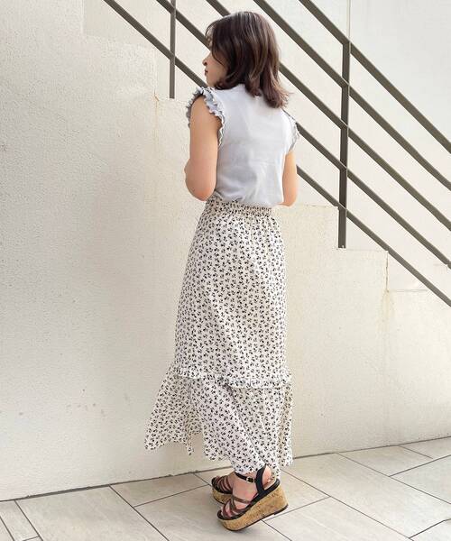 MAJESTIC LEGON（マジェスティックレゴン）の「petitメロウトップス（Tシャツ/カットソー・レディース・オフホワイト/グリーン/ライトグレー/ブラック・SMALL/MEDIUM）」の6枚目の写真