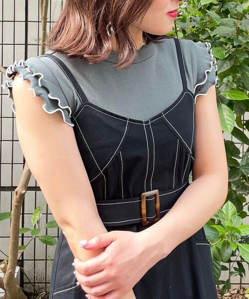 MAJESTIC LEGON（マジェスティックレゴン）の「petitメロウトップス（Tシャツ/カットソー・レディース・オフホワイト/グリーン/ライトグレー/ブラック・SMALL/MEDIUM）」の15枚目の写真