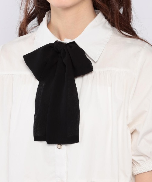 LODISPOTTO（ロディスポット）の「Dollyリボンティアードシャツワンピース（ワンピース・レディース・ピンクベージュ/ホワイト・MEDIUM）」の7枚目の写真