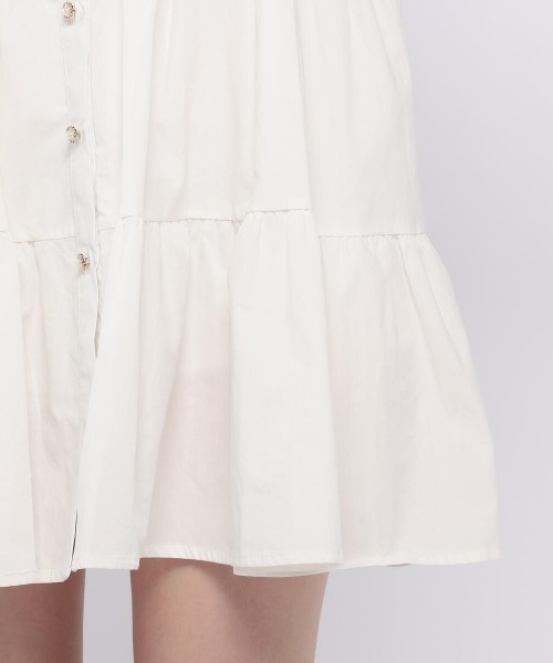 LODISPOTTO（ロディスポット）の「Dollyリボンティアードシャツワンピース（ワンピース・レディース・ピンクベージュ/ホワイト・MEDIUM）」の10枚目の写真