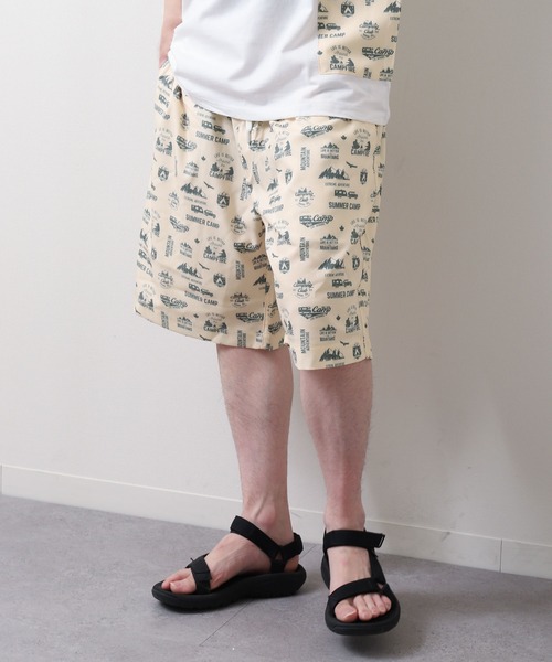 ZIP FIVE(ジップファイブ)の「【ZIP FIVE】ポリ スーパーリラックスストレッチ 総柄プリントイージーショートパンツ(その他パンツ・メンズ・ホワイト系2/ベージュ系/ゼブラ/ネイビー系/ブラック系/ホワイト系1/ネイビー系2/グリーン系/レオパード/ホワイト系3/ネイビー系1/ホワイト系・LARGE/MEDIUM/X-LARGE)」の6枚目の写真