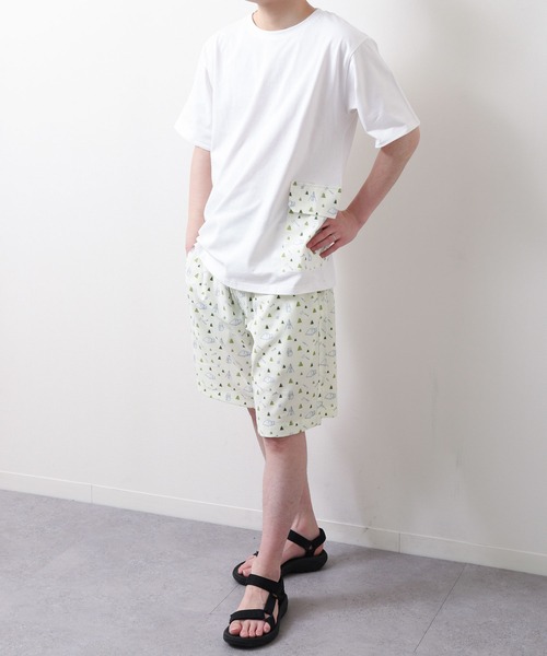 ZIP FIVE(ジップファイブ)の「【ZIP FIVE】ポリ スーパーリラックスストレッチ 総柄プリントイージーショートパンツ(その他パンツ・メンズ・ホワイト系2/ベージュ系/ゼブラ/ネイビー系/ブラック系/ホワイト系1/ネイビー系2/グリーン系/レオパード/ホワイト系3/ネイビー系1/ホワイト系・LARGE/MEDIUM/X-LARGE)」の18枚目の写真