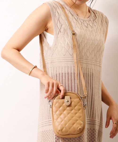 FUNALIVE（ファンアライブ）の「je crois soi ｷﾙﾃｨﾝｸﾞｺﾝﾊﾟｸﾄﾐﾆｼｮﾙﾀﾞｰﾊﾞｯｸﾞ（ショルダーバッグ・レディース・ブラック/ベージュ/グリーン・FREE）」の3枚目の写真