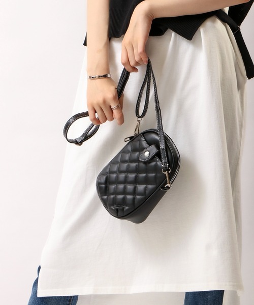 FUNALIVE（ファンアライブ）の「je crois soi ｷﾙﾃｨﾝｸﾞｺﾝﾊﾟｸﾄﾐﾆｼｮﾙﾀﾞｰﾊﾞｯｸﾞ（ショルダーバッグ・レディース・ブラック/ベージュ/グリーン・FREE）」の17枚目の写真