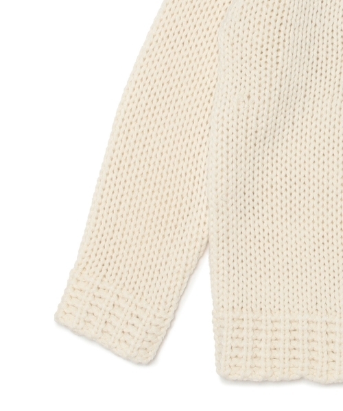 Ray BEAMS（レイビームス）の「Ray BEAMS / "HUG ME!!!" ロゴ クルーネックニット（ニット/セーター・レディース・オフホワイト/チャコールグレー・ONE SIZE）」の13枚目の写真