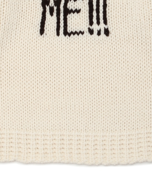 Ray BEAMS（レイビームス）の「Ray BEAMS / "HUG ME!!!" ロゴ クルーネックニット（ニット/セーター・レディース・オフホワイト/チャコールグレー・ONE SIZE）」の14枚目の写真