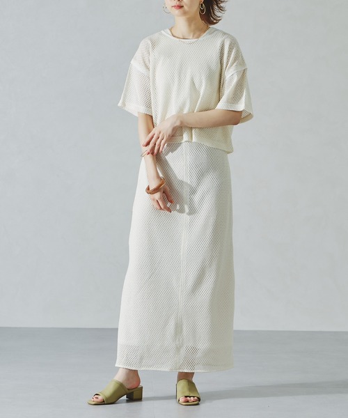 acro（アクロ）の「メッシュナロースカート/AC1076（スカート・レディース・ブラック/ホワイト・ﾌﾘ-）」の13枚目の写真