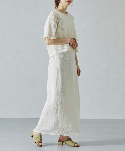 acro（アクロ）の「メッシュナロースカート/AC1076（スカート・レディース・ブラック/ホワイト・ﾌﾘ-）」の14枚目の写真