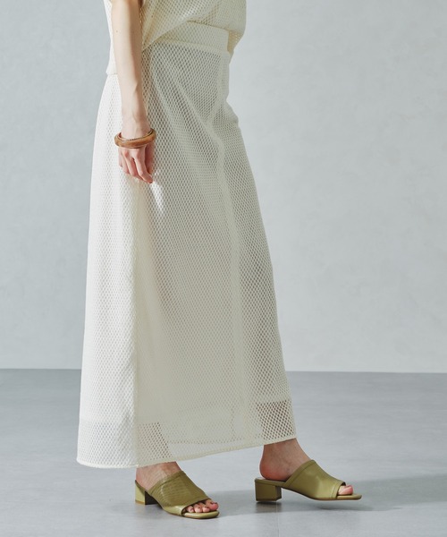 acro（アクロ）の「メッシュナロースカート/AC1076（スカート・レディース・ブラック/ホワイト・ﾌﾘ-）」の9枚目の写真