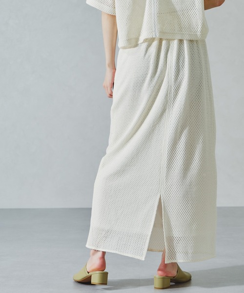 acro（アクロ）の「メッシュナロースカート/AC1076（スカート・レディース・ブラック/ホワイト・ﾌﾘ-）」の10枚目の写真