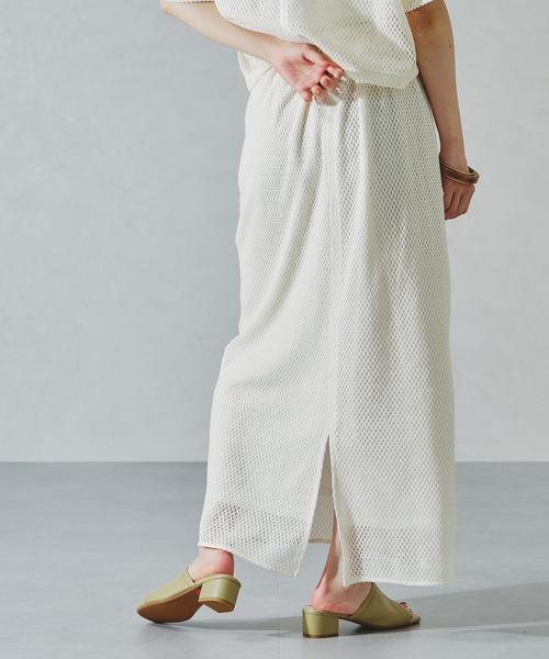 acro（アクロ）の「メッシュナロースカート/AC1076（スカート・レディース・ブラック/ホワイト・ﾌﾘ-）」の11枚目の写真