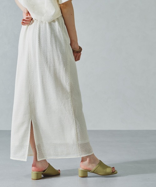 acro（アクロ）の「メッシュナロースカート/AC1076（スカート・レディース・ブラック/ホワイト・ﾌﾘ-）」の12枚目の写真