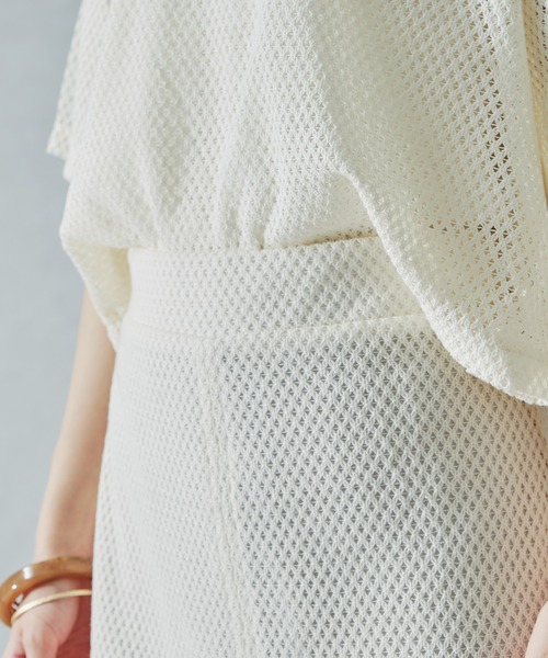 acro（アクロ）の「メッシュナロースカート/AC1076（スカート・レディース・ブラック/ホワイト・ﾌﾘ-）」の16枚目の写真