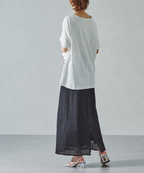 acro（アクロ）の「メッシュナロースカート/AC1076（スカート・レディース・ブラック/ホワイト・ﾌﾘ-）」の4枚目の写真