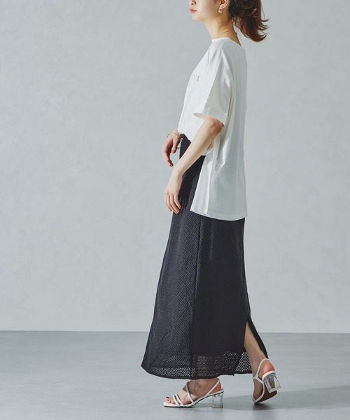 acro（アクロ）の「メッシュナロースカート/AC1076（スカート・レディース・ブラック/ホワイト・ﾌﾘ-）」の5枚目の写真