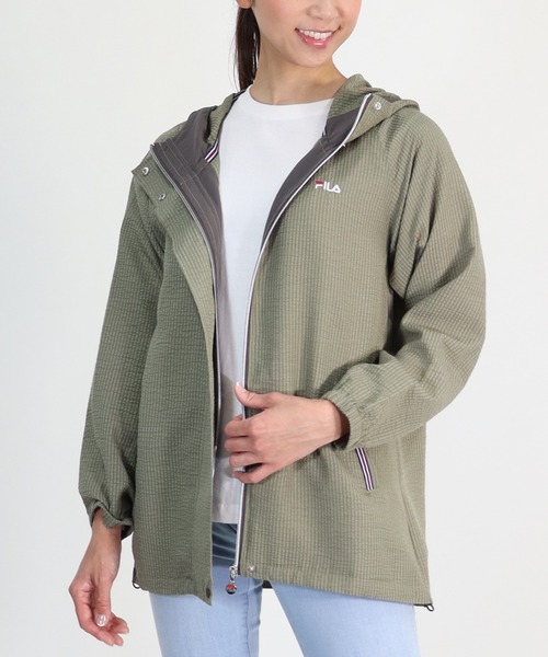 FILA(フィラ)の「【FILA/フィラ】UV スタイリッシュ マウンテンパーカー(マウンテンパーカー・レディース・ライトグレー/ブラック/ライトカーキ/ネイビー・LL/M/3L/S/L)」の3枚目の写真