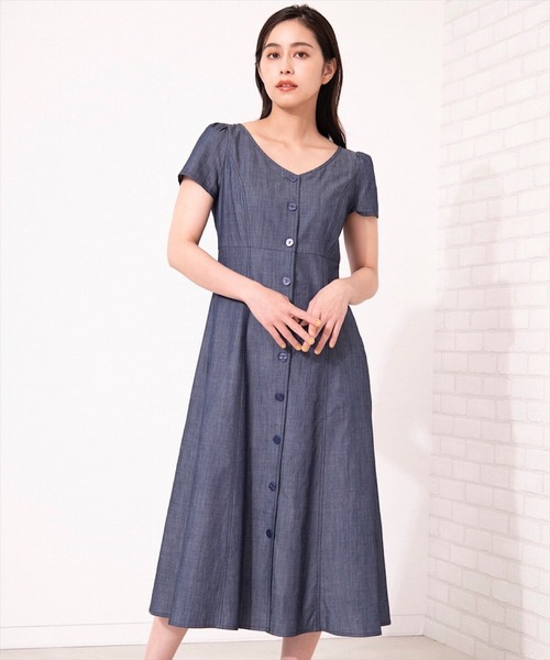 前ボタンライトデニムワンピース ワンピース Swingle スウィングル のファッション通販 Zozotown