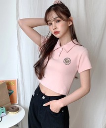 『muah muah/ムーアムーア』×『teddy bear/テディベア』MUAH BEAR STITCH CROP T-SHIRT/ムアベア ステッチ クロップド丈半袖Tシャツ