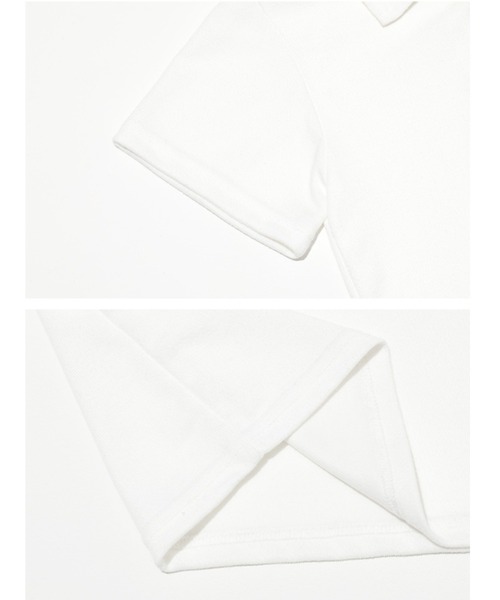 muahmuah（ムーアムーア）の「『muah muah/ムーアムーア』×『teddy bear/テディベア』MUAH BEAR STITCH CROP T-SHIRT/ムアベア ステッチ クロップド丈半袖Tシャツ（Tシャツ/カットソー・レディース・ホワイト/ブラック/ピンク・FREE）」の5枚目の写真
