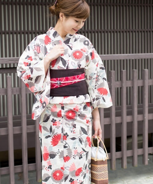 小紋 紬地 藍染 縦縞 唐花模様 銀糸 着物 092a p