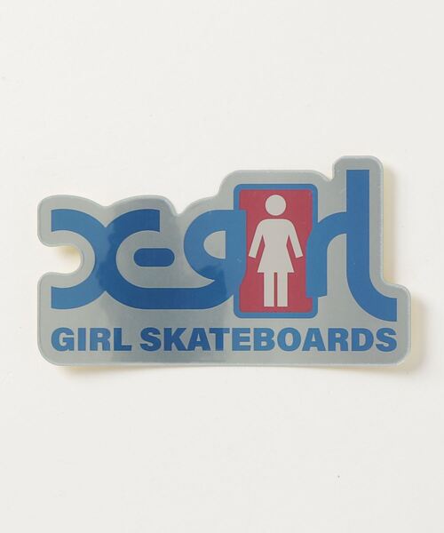 X-girl(エックスガール)の「GIRL SKATEBOARDS LOGO STICKER(ステッカー/テープ・レディース・ライトブルー/イエロー・ONE SIZE)」の7枚目の写真