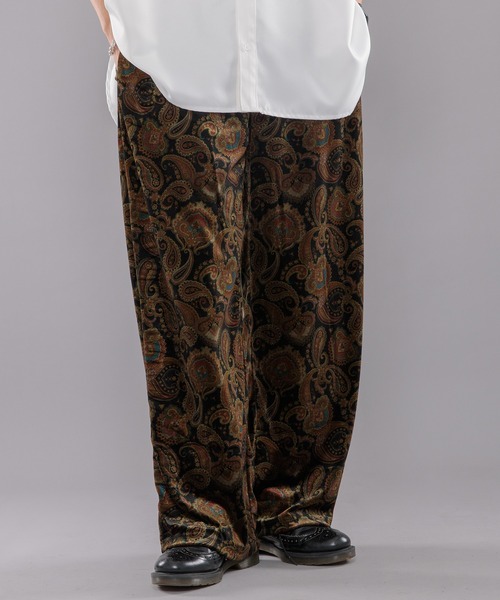 kutir（クティール）の「ペイズリー柄ベロアパンツ（その他パンツ・メンズ・ブラック/ダークブルー・SMALL/MEDIUM/LARGE）」の12枚目の写真