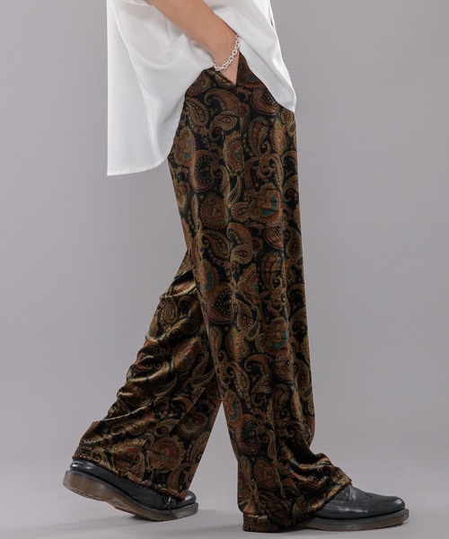 kutir（クティール）の「ペイズリー柄ベロアパンツ（その他パンツ・メンズ・ブラック/ダークブルー・SMALL/MEDIUM/LARGE）」の22枚目の写真