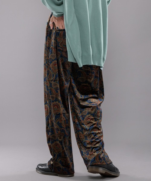 kutir（クティール）の「ペイズリー柄ベロアパンツ（その他パンツ・メンズ・ブラック/ダークブルー・SMALL/MEDIUM/LARGE）」の21枚目の写真