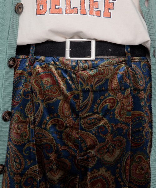 kutir（クティール）の「ペイズリー柄ベロアパンツ（その他パンツ・メンズ・ブラック/ダークブルー・SMALL/MEDIUM/LARGE）」の14枚目の写真
