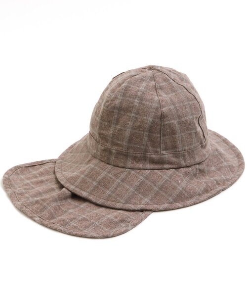 apres les cours（アプレレクール）の「まんまるアウトドアハット（ハット・キッズ・ブラウン/グレー・48/50/52/54）」の3枚目の写真