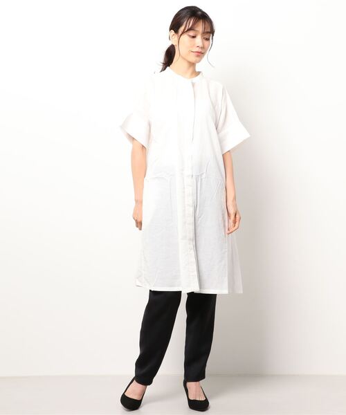 Samansa Mos2（サマンサ モスモス）の「後ろリボンチュニック（シャツ