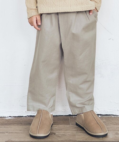 apres les cours(アプレレクール)の「/ベルト付きラップパンツ 10分丈(その他パンツ・キッズ・ブルー/ベージュ・120/130/100/140/110/90)」の2枚目の写真