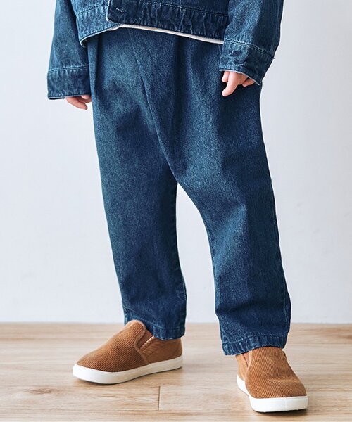 apres les cours(アプレレクール)の「/ベルト付きラップパンツ 10分丈(その他パンツ・キッズ・ブルー/ベージュ・120/130/100/140/110/90)」の1枚目の写真