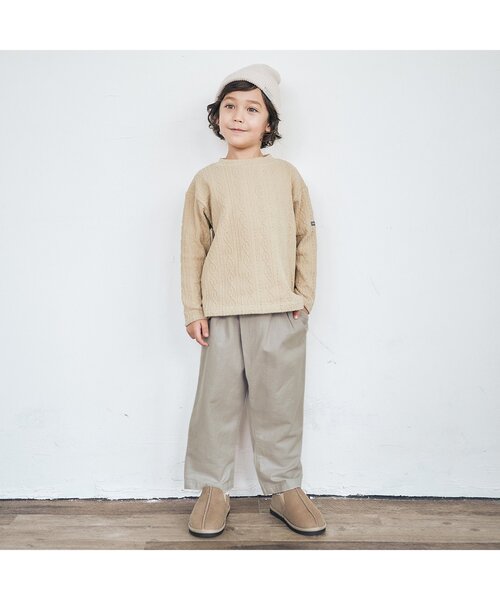 apres les cours(アプレレクール)の「/ベルト付きラップパンツ 10分丈(その他パンツ・キッズ・ブルー/ベージュ・120/130/100/140/110/90)」の3枚目の写真