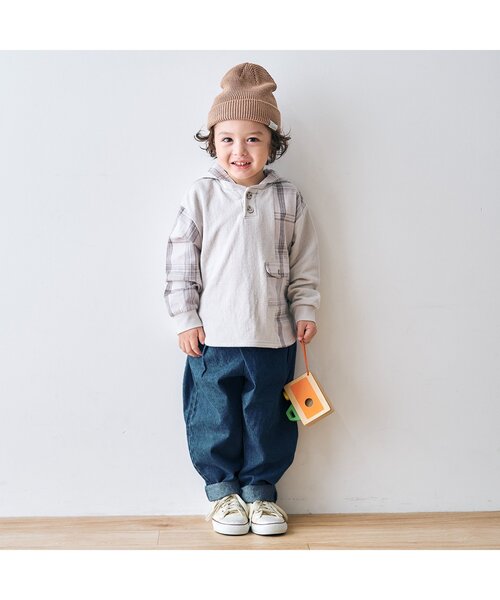 apres les cours(アプレレクール)の「/ベルト付きラップパンツ 10分丈(その他パンツ・キッズ・ブルー/ベージュ・120/130/100/140/110/90)」の16枚目の写真