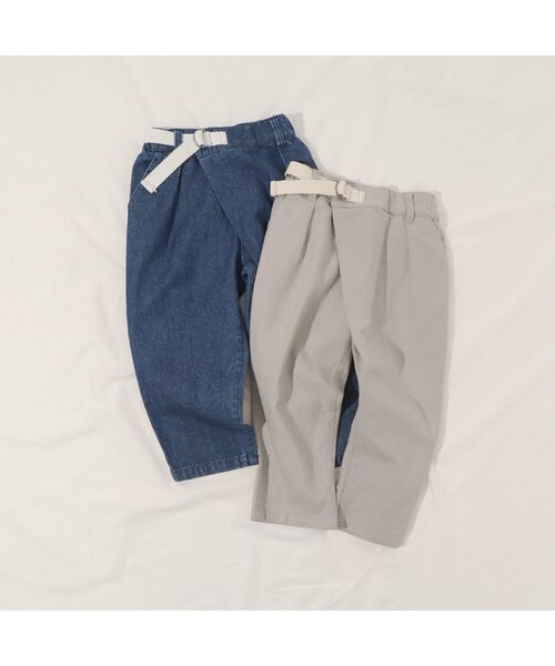 apres les cours(アプレレクール)の「/ベルト付きラップパンツ 10分丈(その他パンツ・キッズ・ブルー/ベージュ・120/130/100/140/110/90)」の15枚目の写真
