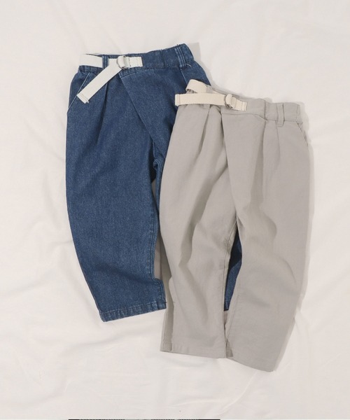 apres les cours(アプレレクール)の「/ベルト付きラップパンツ 10分丈(その他パンツ・キッズ・ブルー/ベージュ・120/130/100/140/110/90)」の21枚目の写真