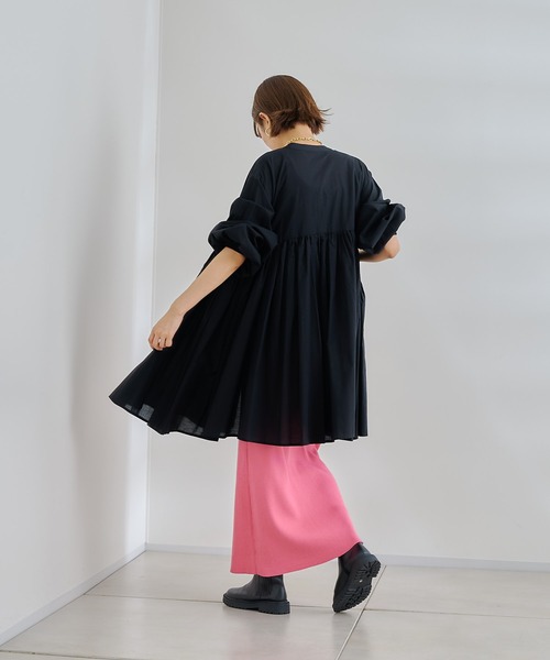 DouDou(ドゥドゥ)の「リブニットスカート(スカート・レディース・ブラック/ベージュ/ピンク/グリーン・FREE)」の14枚目の写真