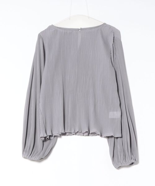 STYLEBLOCK(スタイルブロック)の「ジョーゼットミニプリーツボリュームスリーブブラウス(シャツ/ブラウス・レディース・グリーン/ブラック/グレー/アイボリー・M)」の1枚目の写真